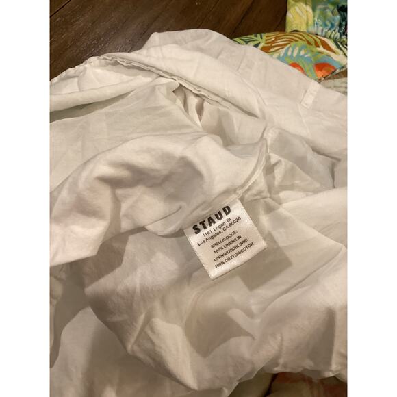 STAUD Coliseum floral leafs cut out linen Maxi Dress size 6 - Picture 9 of 9